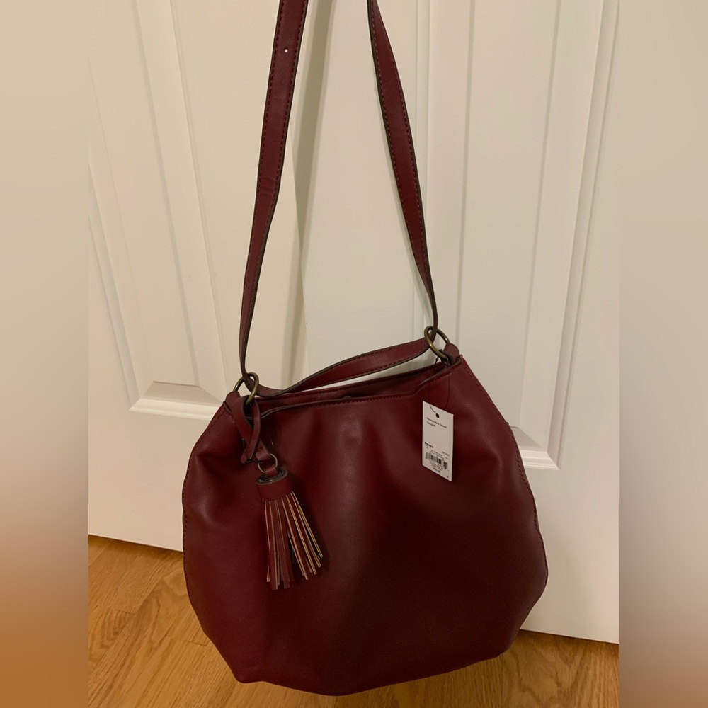 Sonoma Faux Leather Burgundy Purse